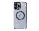 Husa UPzz Trend Electro MagSafe, Compatibila Cu iPhone 14, Spate Transparent, Rama Mov