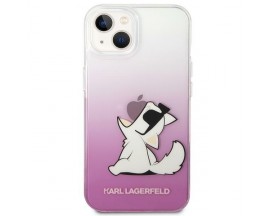 Husa Spate Karl Lagerfeld Compatibila Cu iPhone 14 Plus, Choupette Fun, Roz - 9086534