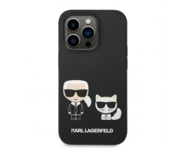Husa Spate Karl Lagerfeld Compatibila Cu iPhone 14 Pro, Silicone Karl Choupette Magsafe, Negru - 9087548