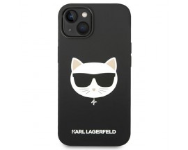 Husa Spate Karl Lagerfeld Compatibila Cu iPhone 14 Plus, Silicone Choupette Head Magsafe, Negru - 9077921