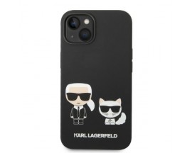 Husa Spate Karl Lagerfeld Compatibila Cu iPhone 14 Plus, Silicone Karl Choupette Magsafe, Negru - 9087531