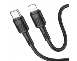 Cablu Date Incarcare Hoco Victory, USB-C La Lightning, Negru, 20W, Lungime 1m, X83