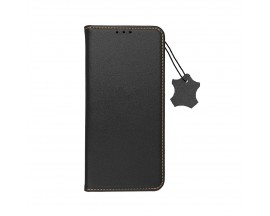 Husa Tip Carte Forcell Smart Pro, Compatibila Cu Samsung Galaxy A03, Piele Naturala, Negru