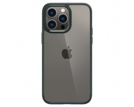 Husa Spigen Ultra Hybrid Compatibila Cu iPhone 14 Pro, Transparent Cu Rama Verde