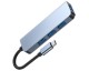 Adaptor HUB aluminiu 4-in-1 Tech-Protect V1 USB Type-C - 4x USB 3.0, Gri