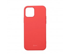 Husa Spate Roar Colorful Jelly, Compatibila Cu iPhone 14, Silicon Soft, Roz Piersica