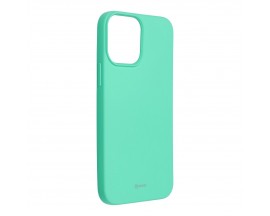 Husa Spate Roar Colorful Jelly, Compatibila Cu iPhone 14, Silicon Soft, Verde Mint