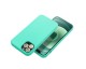Husa Spate Roar Colorful Jelly, Compatibila Cu iPhone 14, Silicon Soft, Verde Mint