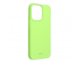 Husa Spate Roar Colorful Jelly, Compatibila Cu iPhone 14 Pro Max, Silicon Soft, Lime