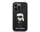 Husa Karl Lagerfeld Compatibila Cu iPhone 14 Pro, Silicone Ikonik Cu Functie Magsafe, Negru - KLHMP14LSNIKBCK