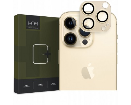 Protectie Camera Sticla Securizata Hofi Alucam Pro Compatibila Cu iPhone 14 Pro / 14 Pro Max, Gold