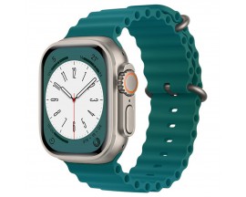 Curea Ceas Upzz Techsuit W038, Compatibila Cu Apple Watch  1 / 2 / 3 / 4 / 5 / 6 / 7 / SE 38 mm / 40 mm / 41 mm - Office Green