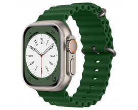 Curea Ceas Upzz Techsuit W038, Compatibila Cu Apple Watch  6 / 7 / 8 / SE / Ultra 42 mm / 44 mm / 45 mm / 49 mm - Army Green