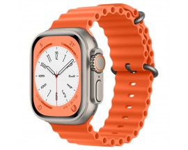 Curea Ceas Upzz Techsuit W038, Compatibila Cu Apple Watch  6 / 7 / 8 / SE / Ultra 42 mm / 44 mm / 45 mm / 49 mm - Orange