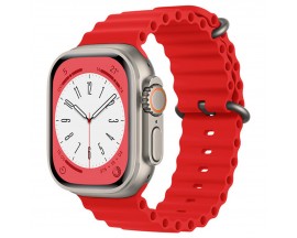 Curea Ceas Upzz Techsuit W038, Compatibila Cu Apple Watch  1 / 2 / 3 / 4 / 5 / 6 / 7 / SE 38 mm / 40 mm / 41 mm - Red