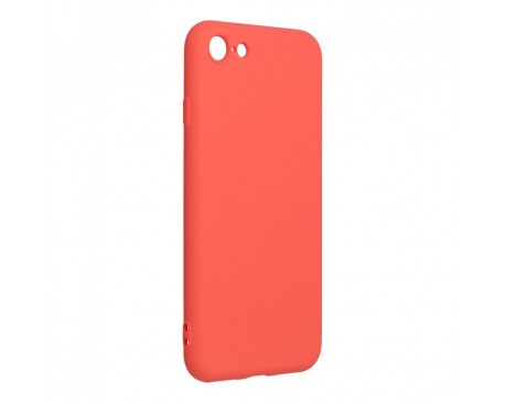 Husa Forcell Lite Silicone Soft, Compatibila Cu iPhone 7 / 8, Interior Alcantara, Peach