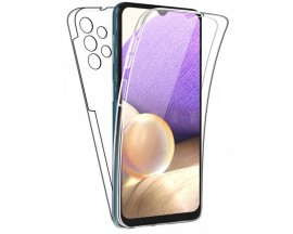 Husa UPzz Full Cover 360 Grade Compatibila Cu Xiaomi Redmi 10C, Policarbonat Si Silicon, Transparent