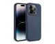 Husa Upzz Leather Cu Functie Magsafe Compatibila Cu iPhone 13 Pro Max, Indigo Blue