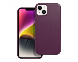 Husa Upzz Leather Cu Functie Magsafe Compatibila Cu iPhone 14, Dark Violet