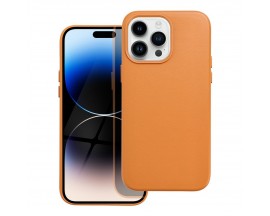 Husa Upzz Leather Cu Functie Magsafe Compatibila Cu iPhone 14 Pro, Orange