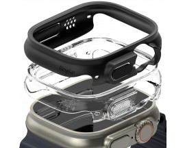 Set 2 X Husa Protectie Ceas Ringke Slim Compatibila Cu Apple Watch Ultra, 49mm, Negru si Transparent
