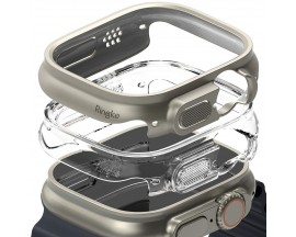Set 2 X Husa Protectie Ceas Ringke Slim Compatibila Cu Apple Watch Ultra, 49mm, Grey si Transparent