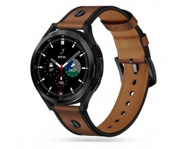 Curea piele Tech-Protect Screwband compatibila cu Samsung Galaxy Watch 4/5/5 Pro 40/42/44/45/46mm Brown