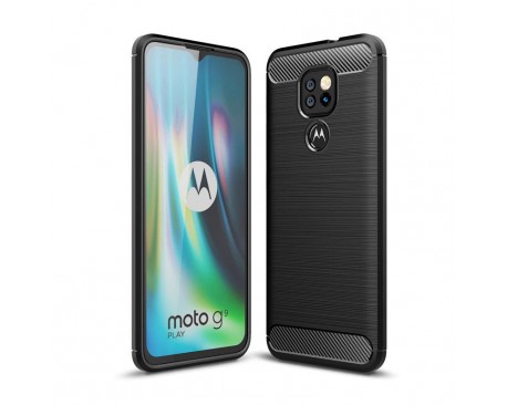 Carcasa TECH-PROTECT TPUCARBON compatibila cu Motorola Moto G9 Play / E7 Plus Black