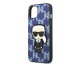 Husa Karl Lagerfeld Compatibila Cu iPhone 13, Colectia Monogram Ikonik Patch, Blue - 9049492