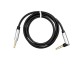 Cablu Universal Auxiliar Audio Stereo  Jack 3.5 Mm, Cap La 90 Gradem Lungime 1M, Negru