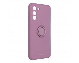 Husa Spate Roar Amber, Compatibila Cu Samsung Galaxy S21 FE, Inel Metalic Pe Spate, Purple
