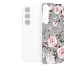Husa Silicon Upzz Tech Marble Series, Compatibila Cu Samsung Galaxy S23 Plus, Bloom Of Ruth Gray
