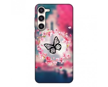 Husa Silicon Soft Upzz Print, Compatibila Cu Samsung Galaxy S23 Plus, Butterfly