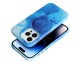 Husa Upzz Leather Cu Functie Magsafe Compatibila Cu iPhone 14, Blue Splash