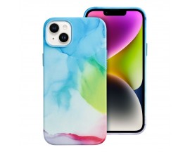 Husa Upzz Leather Cu Functie Magsafe Compatibila Cu iPhone 14 Plus, Multicolor Splash
