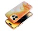 Husa Upzz Leather Cu Functie Magsafe Compatibila Cu iPhone 14 Pro Max, Orange Splash