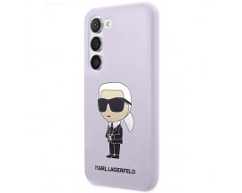 Husa Spate Karl Lagerfeld Compatibila Cu Samsung Galaxy S23 Plus, Colectia Silicone Ikonik Karl, Purple