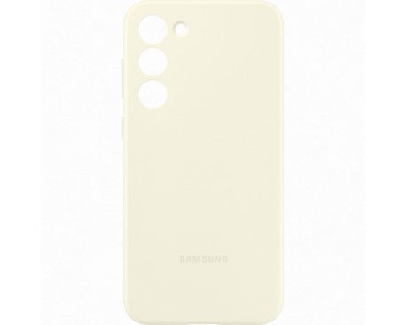 Husa Spate Samsung Silicone Case Pentru Samsung Galaxy S23 Plus, Silicon, Alba - EF-PS916TUEGWW