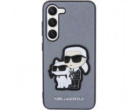 Husa Spate Karl Lagerfeld Compatibila Cu Samsung Galaxy S23 Plus, Colectia Saffiano Karl Si Choupette, Gri