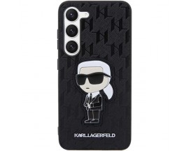 Husa Spate Karl Lagerfeld Compatibila Cu Samsung Galaxy S23, Colectia Saffiano Monogram Ikonik, Negru