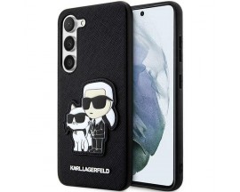Husa Spate Karl Lagerfeld Compatibila Cu Samsung Galaxy S23, Colectia Saffiano Karl Si Choupette, Negru