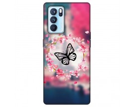 Husa Silicon Soft Upzz Print, Compatibila Cu Oppo Reno 6 Pro 5g, Butterfly