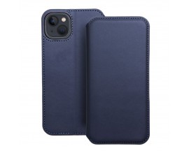 Husa Flip Carte UPzz Dual Pocket Compatibila Cu iPhone 13, Piele Ecologica, Navy Blue