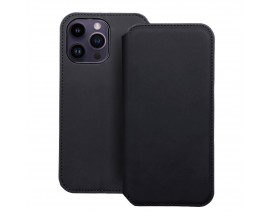Husa Flip Carte UPzz Dual Pocket Compatibila Cu iPhone 14 Pro Max, Piele Ecologica, Negru