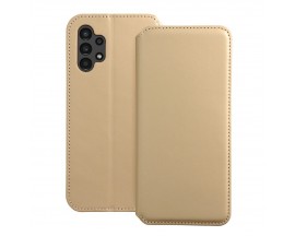 Husa Flip Carte UPzz Dual Pocket Compatibila Cu Samsung Galaxy A13 4G, Piele Ecologica, Gold