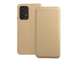 Husa Flip Carte UPzz Dual Pocket Compatibila Cu Samsung Galaxy A53 5G, Piele Ecologica, Gold