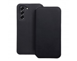 Husa Flip Carte UPzz Dual Pocket Compatibila Cu Samsung Galaxy S21 FE, Piele Ecologica, Negru