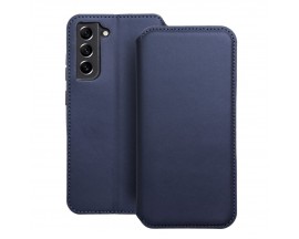 Husa Flip Carte UPzz Dual Pocket Compatibila Cu Samsung Galaxy S21 FE, Piele Ecologica, Navy Blue