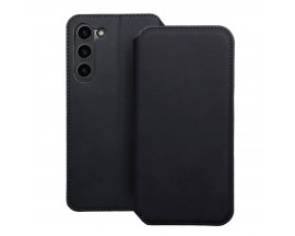 Husa Flip Carte Upzz Dual Pocket Compatibila Cu Samsung Galaxy S23, Piele Ecologica, Negru