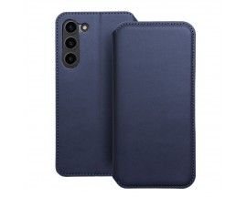 Husa Flip Carte Upzz Dual Pocket Compatibila Cu Samsung Galaxy S23, Piele Ecologica, Navy Blue